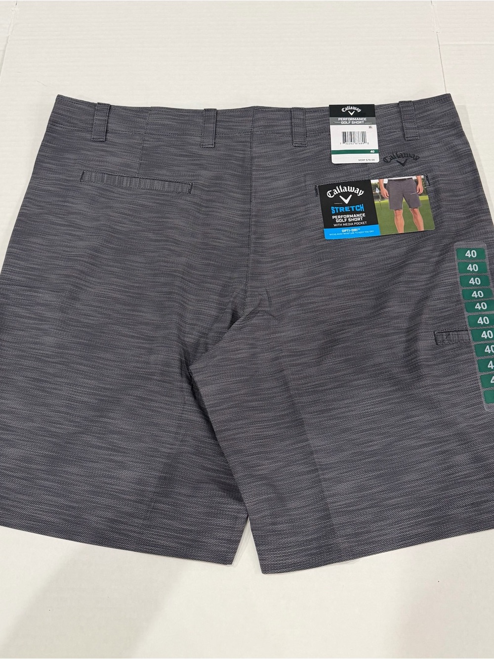 Callaway Men’s Stretch Performance Golf Shorts - Gray